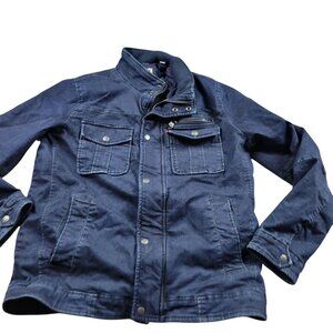 Levis Jacket Mens Medium Denim Jean Trucker Work Heavy Hiking Outdoors Flaw*